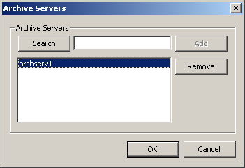 Select archive servers
