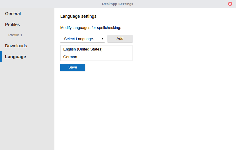 Language Settings