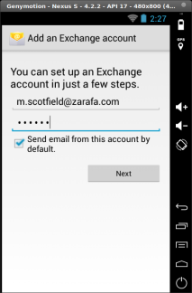 Account Details Android