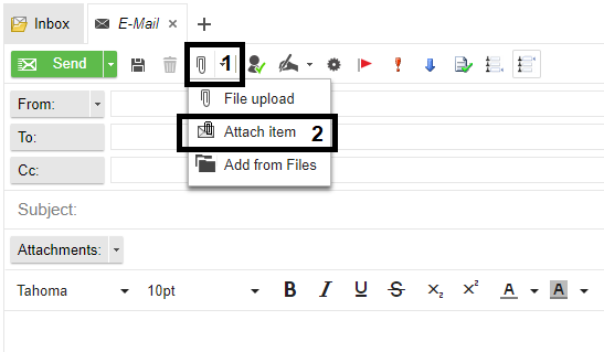 Attach item