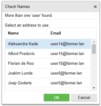 Check Names dialogue